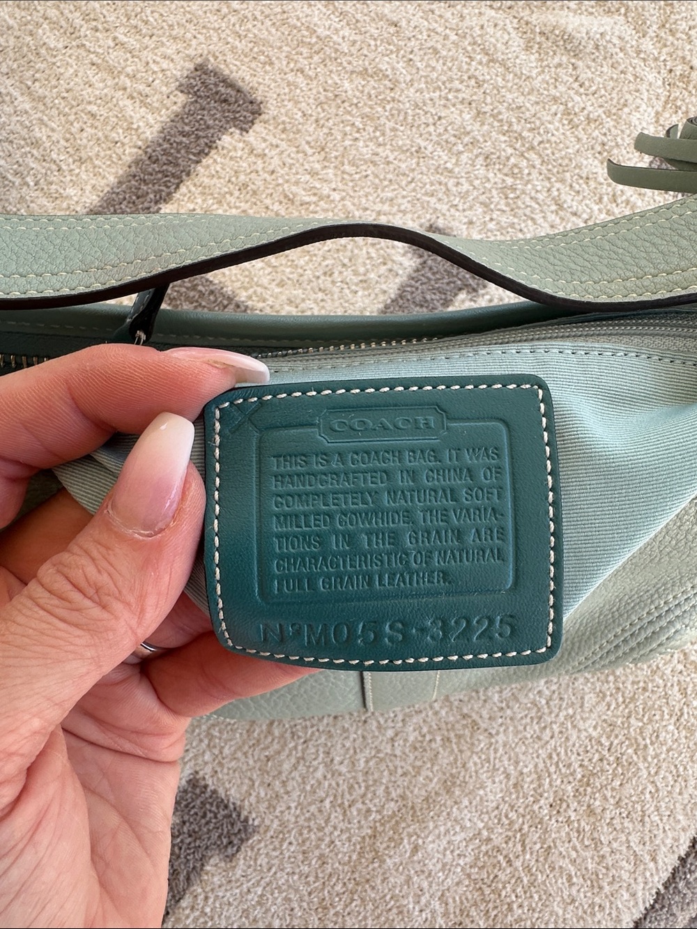 Mint Green Leather 2005 vintage Coach - Picture 10 of 11
